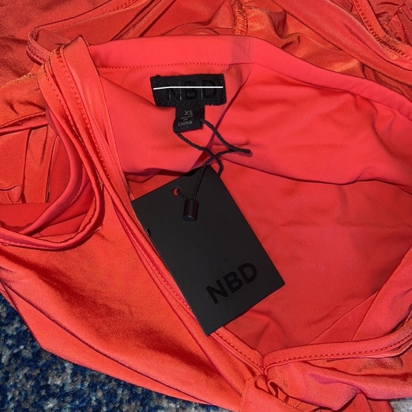 NBD Antoine Mini Dress in Fiery Red XS - Picture 8 of 8